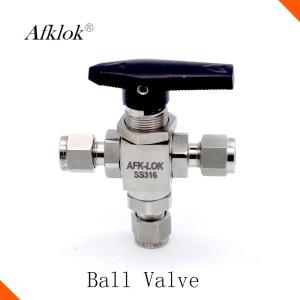China 3 Way 1/8 1/4 3/8 1/2 Stainless Steel 316 High Pressure Ball Valve on sale