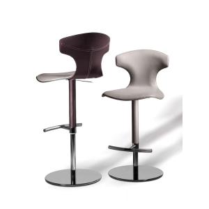 China Adjustable Stylish Bar Stools Modern White Minimalist SS Base For Casual Entertainment Area on sale