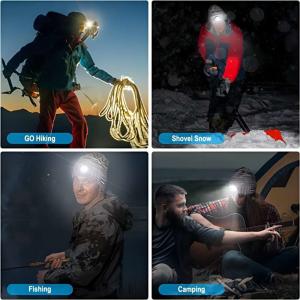 Rechargable Battery Bluetooth Flashlight Cap For Night Fishing Shovel Snow
