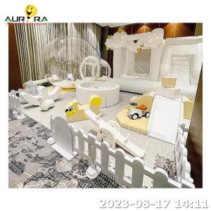 Jumpers With Slides Party Rental Equipment White Bouncy Castle Soft Play
