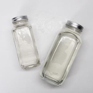 Glass Juice Bottles Squared Juice Glass Bottles With Tamper Proof Cap For Juice