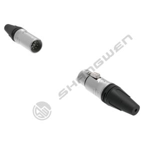 IP40 Indoor Audio Cable Plug 7-Pin XLR Female Socket Connector with 3.5mm Gold