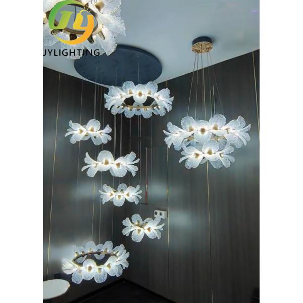 French Luxury Floral Chandelier Modern Designer Pendant Light for Dining Room , Bedroom and Foyer