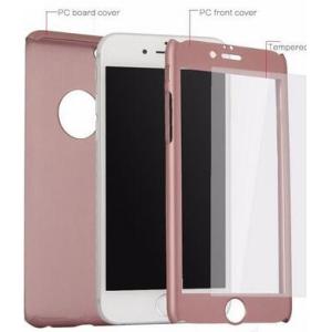 Cheap Ultra thin plastic phone case 360 degree full cover cases for iphone 6 6s with tempered glass for sale