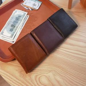 Multi-Card Slot Men's Wallet with RFID Protection and Genuine Cowhide Leather