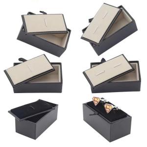 Cheap 70*35*30mm One And Two Satin Pull Cufflink Gift Box For Jewelry for sale