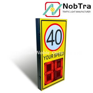 LED Display Type Solar Powered Radar Speed Signs with 140 Pcs LED Quantities MAX