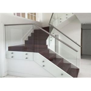 U Channel Glass Building Railing Staircase Type For Indoor Outdoor Designs