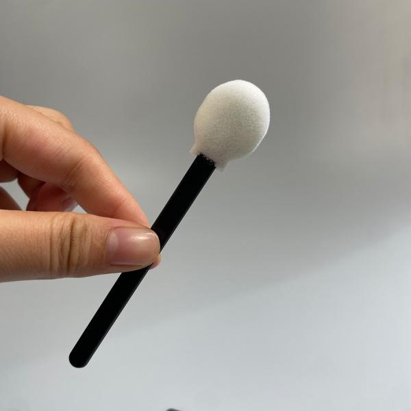 Multi-Purpose Round Head Foam Tip Swabs with 108mm Short Handle - 50-Pack for