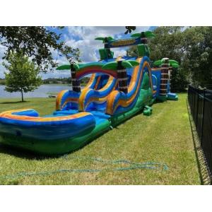 Jungle Trek Inflatable Bounce And Climb Water Slide Combo For Kids