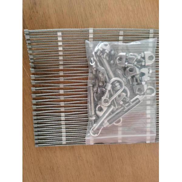 Diameter 3.0mm Balustrade Cable Mesh Fall Prevention Stainless Steel Rope Mesh 7x7