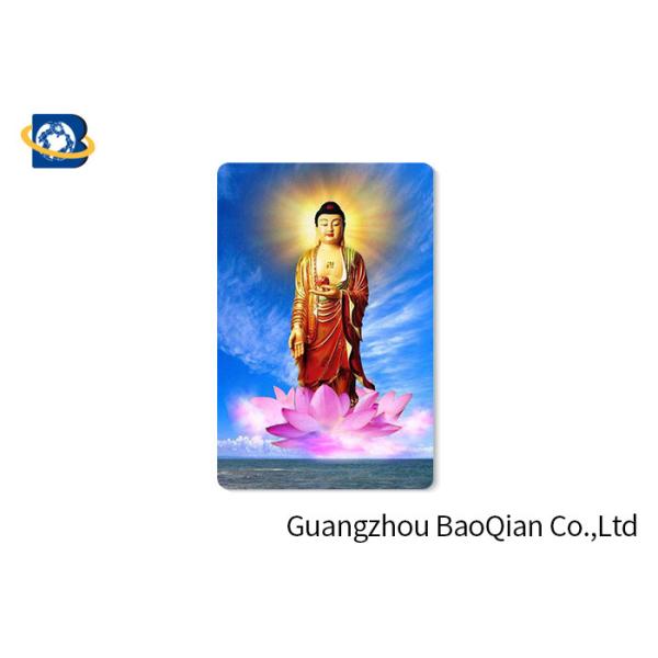 Buddha Religion Premium 3D Lenticular Card PET / PP Motion Effect Printing