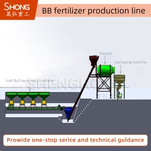 Cheap BB Fertilizer Production Line with 1-5t/h Production Capacity 7.5+4.5KW Power and 1 Year Warranty for sale