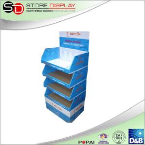Cheap shop shelf display cosmetic recycleable cardboard display stand for sale