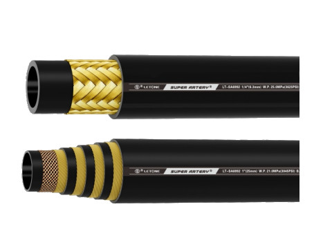 Quality Letone Black Hydraulic Hose SAE 100R1AT/EN853 1SN Up To 225 Bar Weather Resistant Cover wholesale