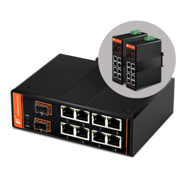 Gigabit Ethernet PoE Switch,managed,8x10/100Base-TX + 2x1000Base-FX SFP / 8xPoE