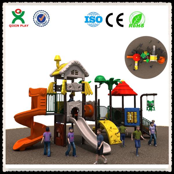 Quality Children Playground With Spiral Slides and Climbing Frame QX-015B wholesale