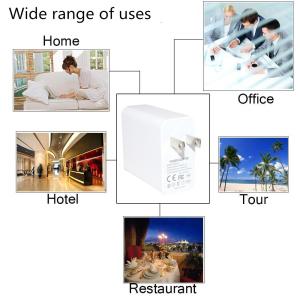 45W US Plug Dual Port Wall Charger with USB-C and USB-A