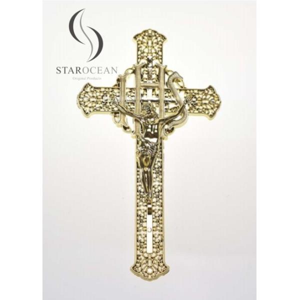 Customized Color Coffin Decoration Cross PP Recycled Material Exquisite Pattern