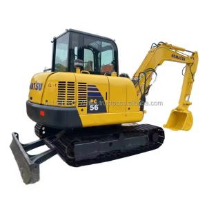 Cheap Low Working Hours Komatsu PC56-7 Second-hand Excavator for Construction at Affordable for sale