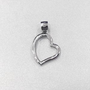 China Wedding Sterling Silver Heart Pendant / Solid Silver Pendant Without Stone on sale