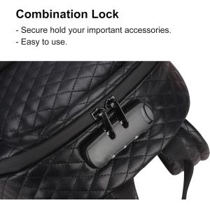 Large Capacity Black PU Waterproof Custom Travel Smell Proof Bag For Men with