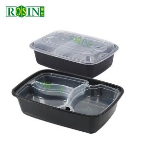 Disposable Plastic Meal Prep Containers Rectangular With Inner Tray