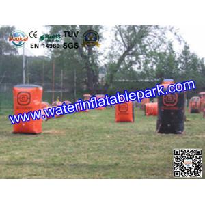 Cheap Red Sport Inflatable Paintball Bunker , Customized Inflatable Paintball Field for sale