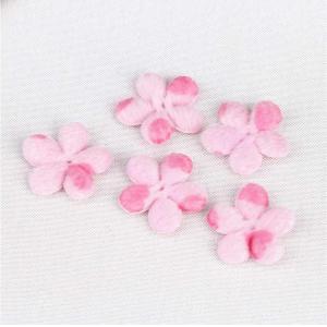 China Pink Flush Flower Padded Appliques Embellishment Applique Crafts Size 20 mm on sale