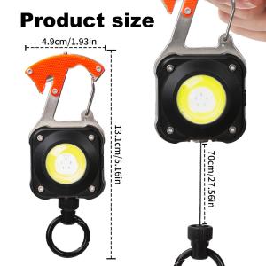 Deyi Badge Reel Retractable Keychain With Belt Clip Heavy Duty 360° Swivel