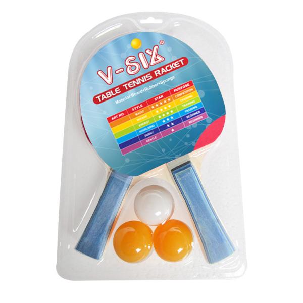Quality Wooden Ping Pong Paddles With Blister Packing , Professional Table Tennis Balls wholesale