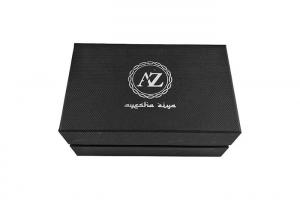 Black Rigid Cap Top Lid And Base Boxes Paper Packaging For Men'S Leather Belts