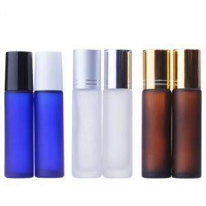 3ml Empty Roller Container For Essential Oils Frost Clear Amber Blue Transparent