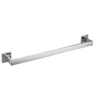Brushed Silver Bathroom Towel Bars Wall Mounted Modern Square Towel Holder