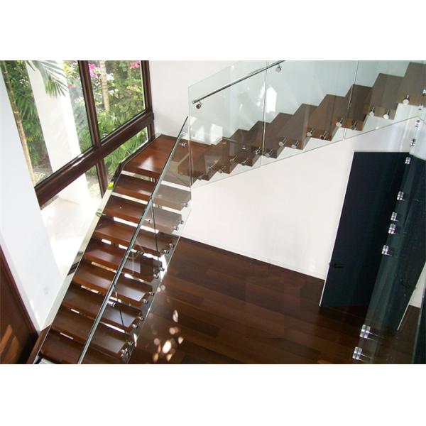 Diy Design Modern Floating Stairs , Fancy Steel And Wood Staircase Design