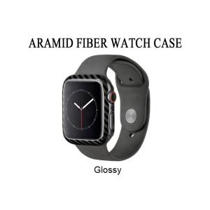 China Glossy Shockproof Aramid Fiber Watch Case For Apple Watch Series 4 5 on sale