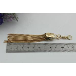 New style zinc alloy 120 MM chain tassel pendant end caps cord ends with chains