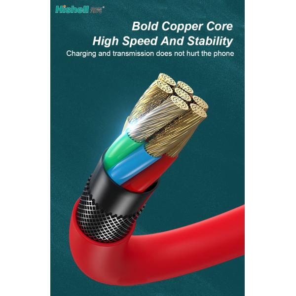 Abrasion Resistance Mobile Phone USB Cables Fireproof Ultraportable