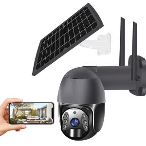 1080P Wifi Outdoor 4X Digital Zoom AI Human Detect Wireless Solar Camera H.265