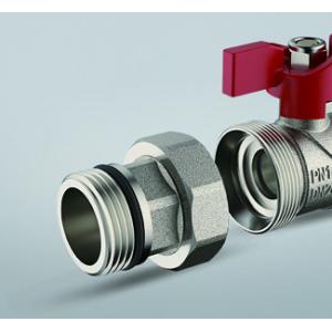 3601 Butterfly Handle Brass Ball Valve DN20 Flexible Male Nipple G1" x PP-R 25