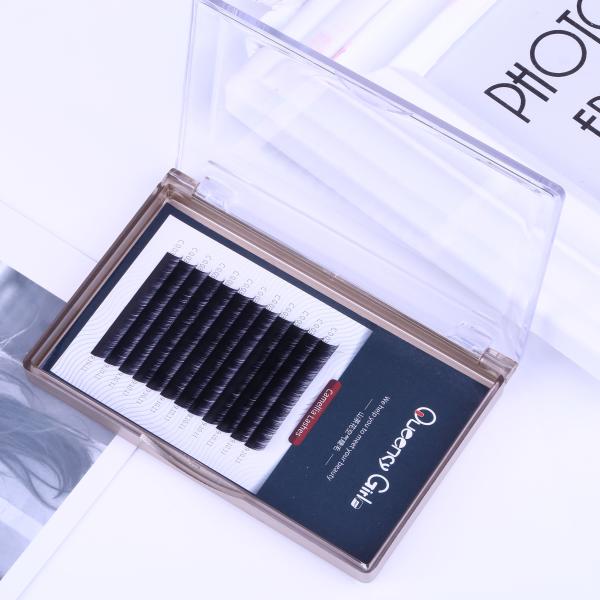 Camellia Synthetic Mink Eyelash Extensions , Blooming Lashing Single Eyelash Extensions 0.03mm