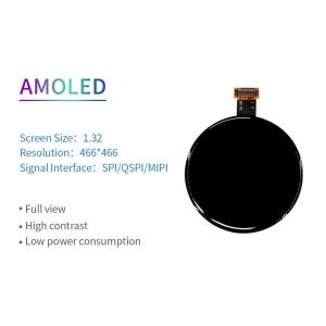 1.32 Inch Round AMOLED Oled Display 466X466 Resolution SPI/QSPI/MIPI Interface
