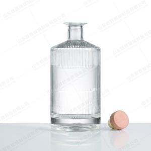 Thick Bottom And Glass Wine Bottles Customized For Whiskey Bourbon Brandy Vodka