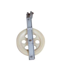 China 15KN Swive Eye Type Cable Pulling Sheaves Galvanzied Steel Side With Nylon Wheel on sale