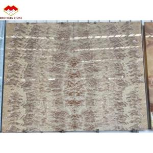 Modern Design Polished Marble Bookmatch Tile Custom Backlit Red Dragon Jade Onyx