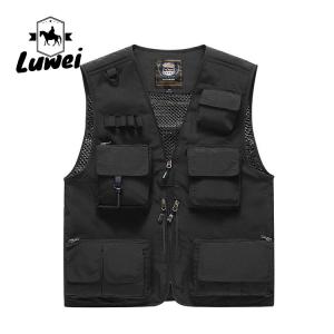 High Quality Breathable Mesh Outdoor Multi-pocket Utility Men's Vests Men's
