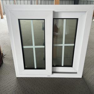 European Style PVC Plastic Upvc Sliding Double Window Sound Proof Hurricane