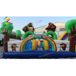 Waterproof Inflatable Play Park Castle Playground For Children Size 13.5x12x5.7M