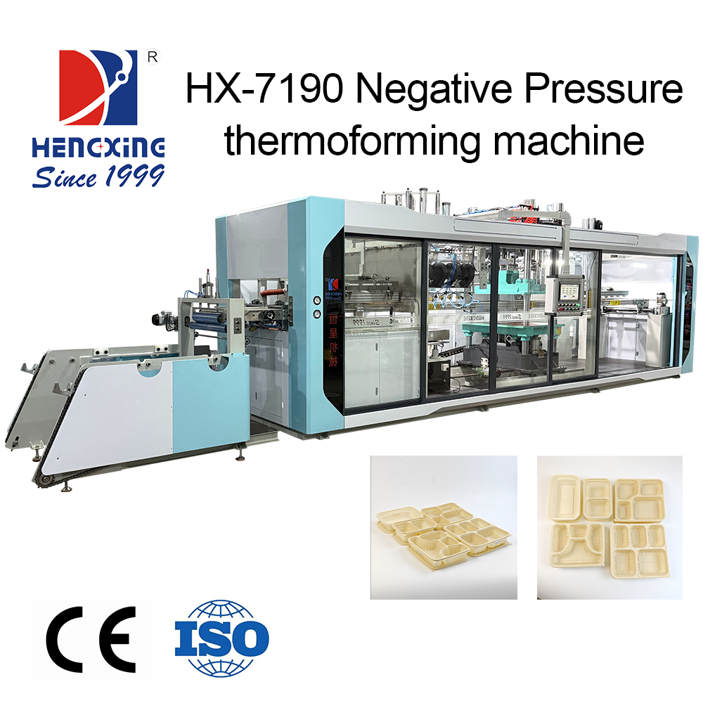 Corn starch Box Food Containers Thermoforming Machine Automatic PS/PVC/ABS PET/PP/PE Vacuum Forming Machine High Productivity