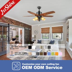 OEM Energy Saving Pull Switch Ceiling Fan With 5 Wooden Blades